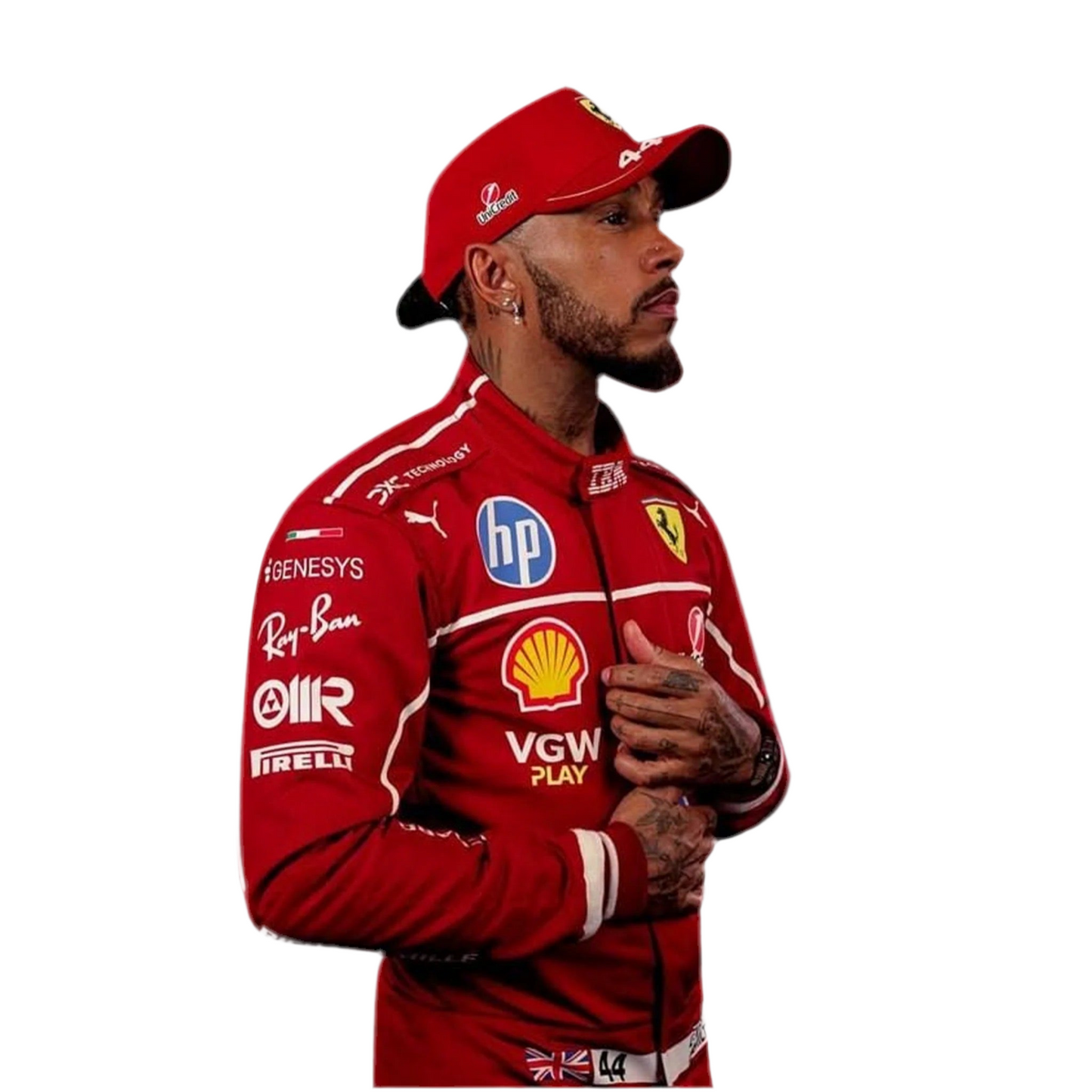 Lewis Hamilton 2025 Ferrari-Inspired Karting Suit – Printed Design for Fans & Racers