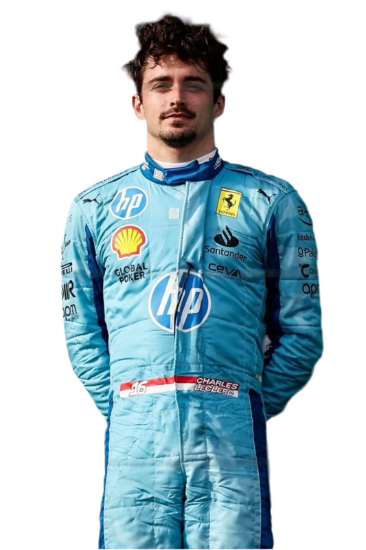 F1 Charles Leclerc 2024 Ferrari Miami GP Karting Suit – Printed Design for Fans & Racers