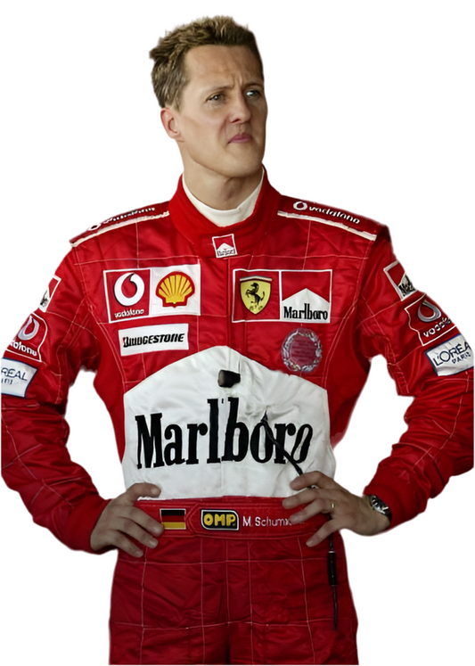 Michael Schumacher F1 Replica Racing Suit – Embroidered Classic Ferrari Edition