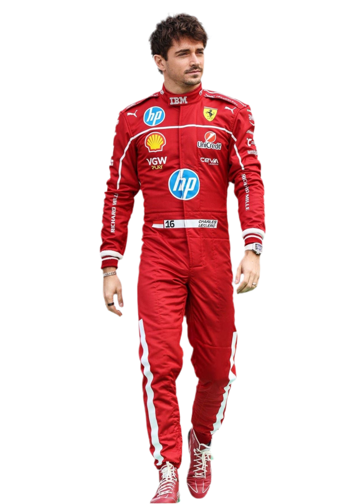 Charles Leclerc 2025 Ferrari-Inspired Karting Suit – Printed Design for Fans & Racers