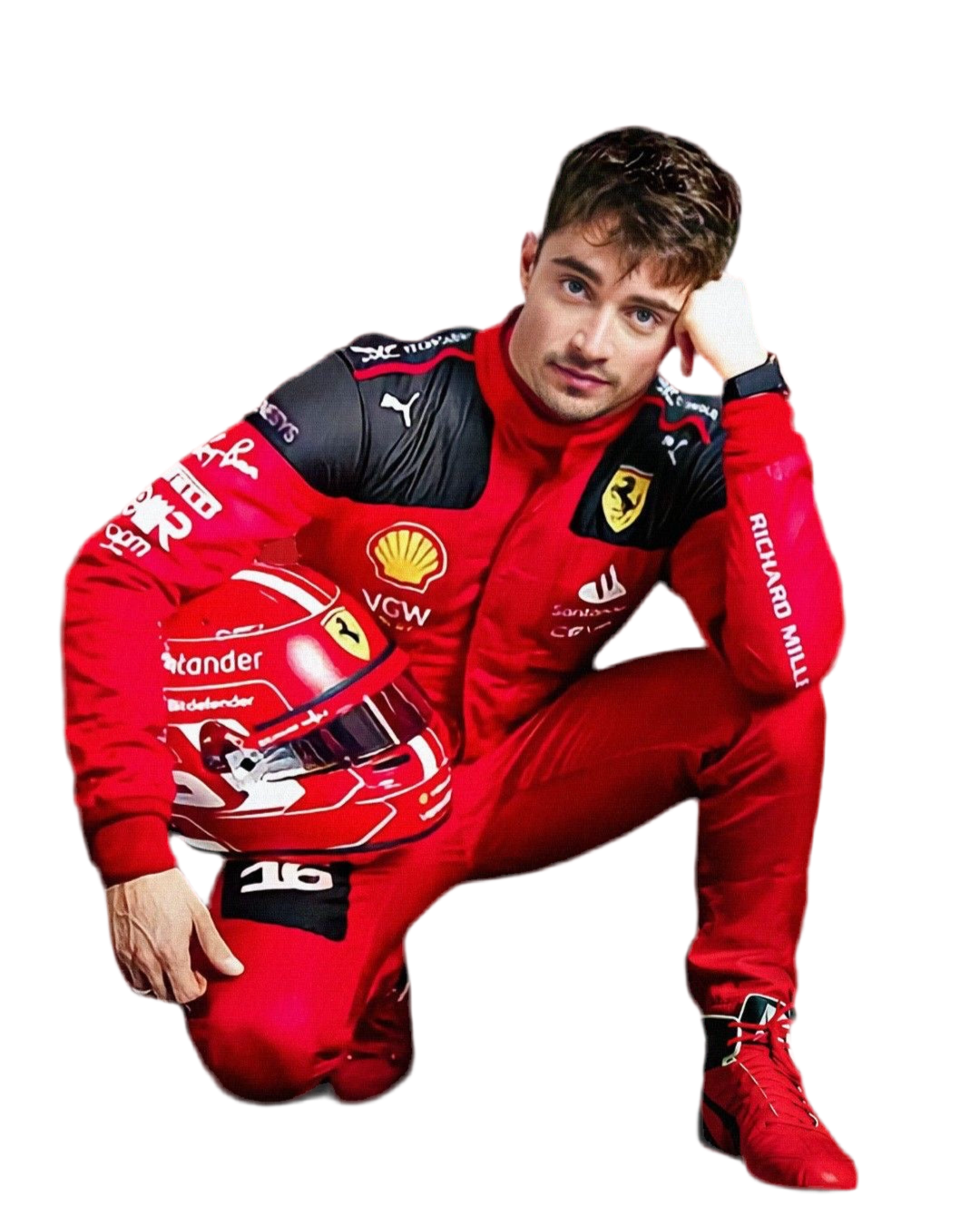 Charles Leclerc 2023 Ferrari-Inspired Karting Suit – Printed Design for Fans & Racers