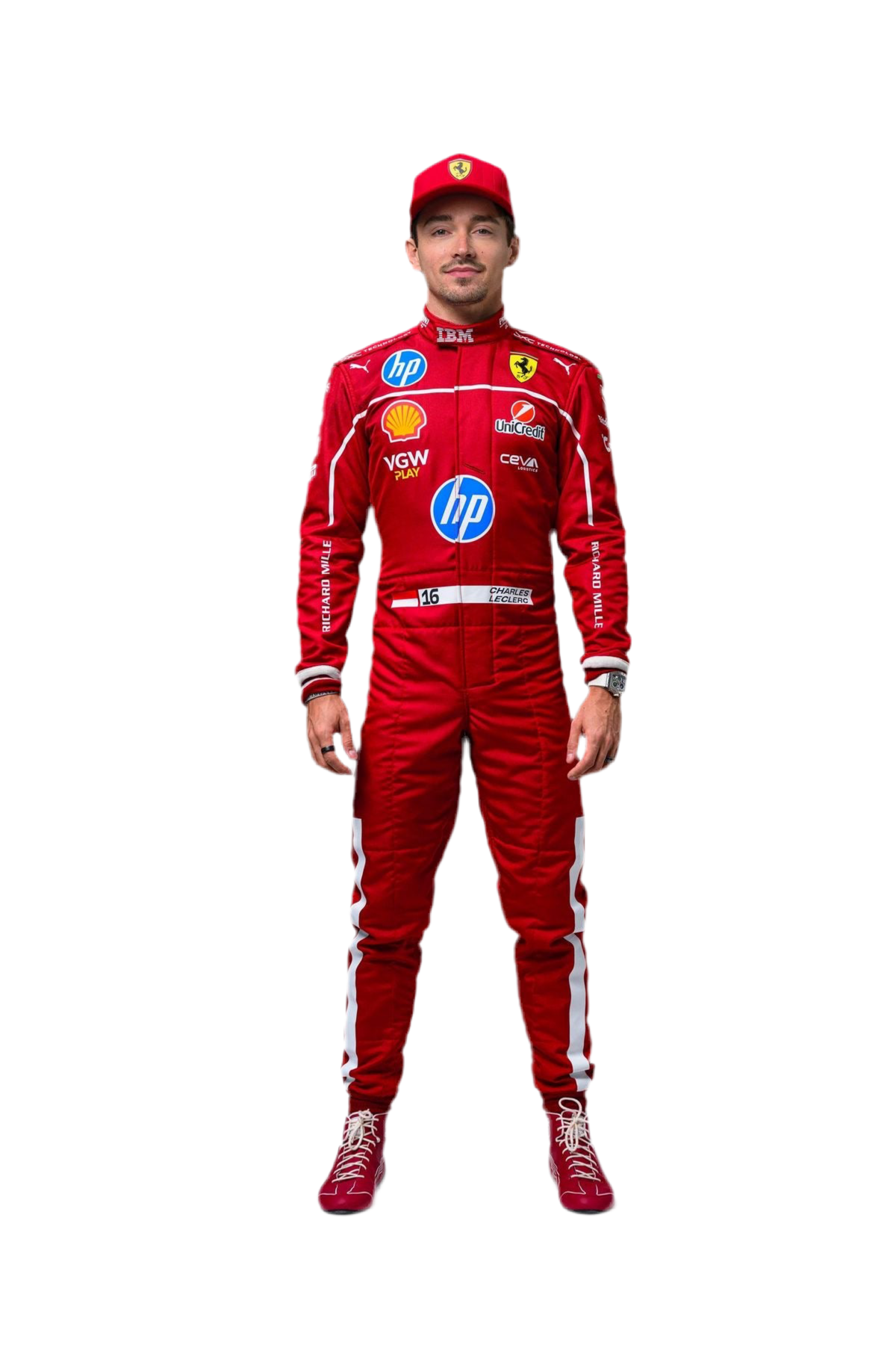Charles Leclerc 2025 Ferrari-Inspired Karting Suit – Printed Design for Fans & Racers