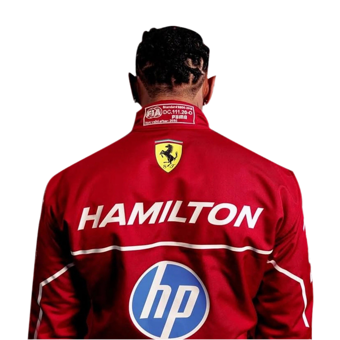Lewis Hamilton 2025 Ferrari-Inspired Karting Suit – Printed Design for Fans & Racers