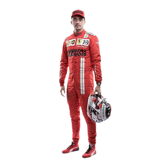 Charles Leclerc 2021 Ferrari-Inspired Karting Suit – Printed Design for Fans & Racers