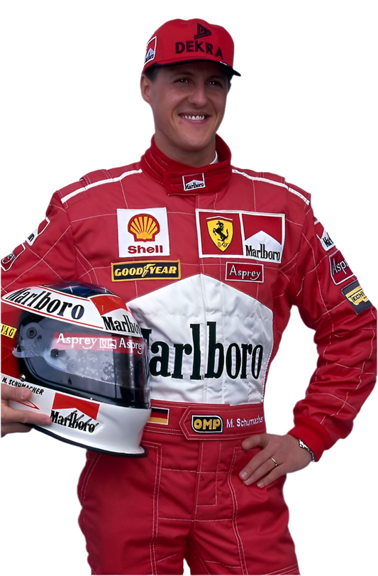 Michael Schumacher F1 Replica Racing Suit – Embroidered Classic Ferrari Edition
