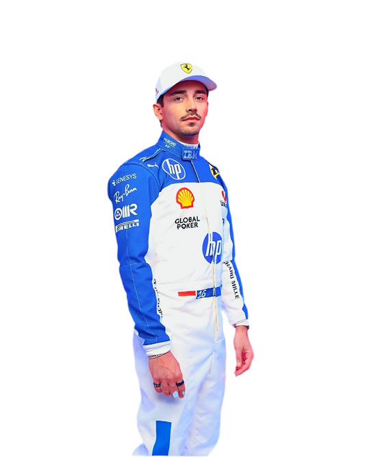 F1 Charles Leclerc 2025 Ferrari Miami GP Karting Suit – Printed Design for Fans & Racers