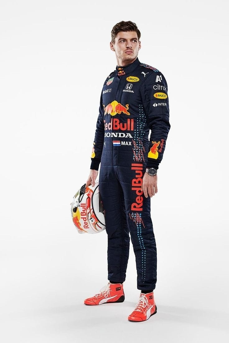 Red Bull Max Verstappen Racing Suit – Official 2021 printed Design