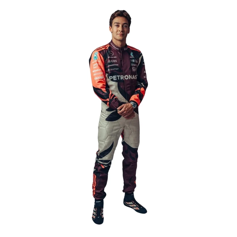 George Russell 2025 Miami GP F1 racing suit
