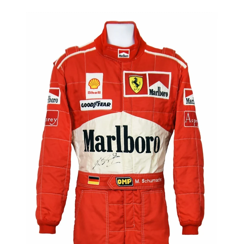 Michael Schumacher 1997 F1 Racing Suit 2 Ferrari Michael Schumacher F1 racing suit from 1997