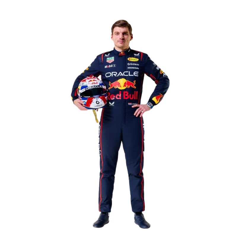 2025 Max Verstappen F1 Racing Suit 4 Men’s Formula 1 suit based on Verstappen’s team look